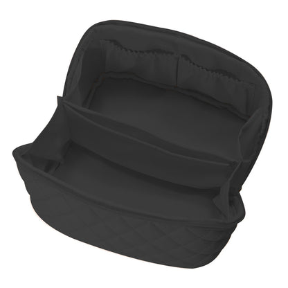 Women Cosmetic Bags Travel Cosmetic Bag For Women PU Leather Skincare Bags Toiletry Bag -Black
