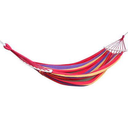 185 x 80cm Red Striped Hanging Hammock Swing Single People Swing Heavy Duty Camping Hammock