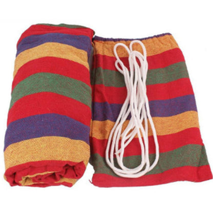 185 x 80cm Red Striped Hanging Hammock Swing Single People Swing Heavy Duty Camping Hammock