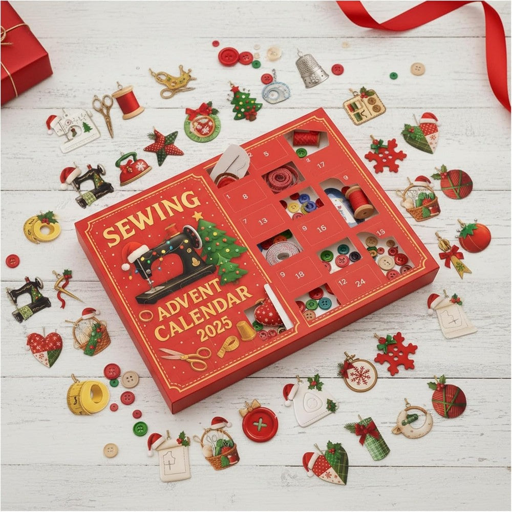Sewing Christmas Advent Calendar with 24 Daily Surprises Xmas Countdown Calendar