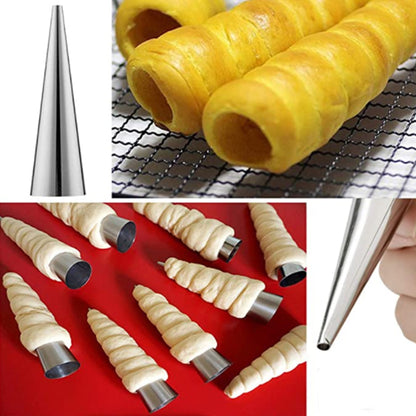 10 Pieces Baking Cones Large Cream Horn Mould