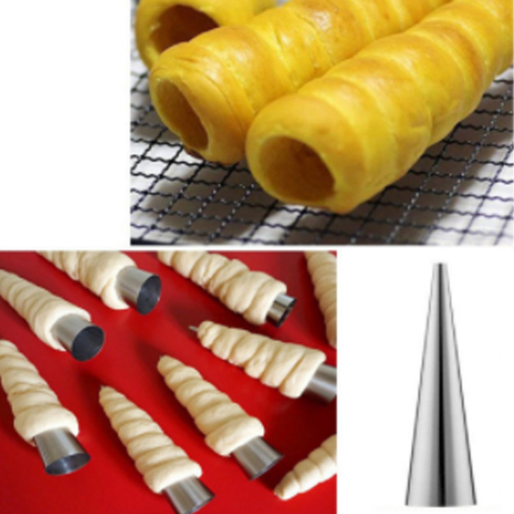 10Pcs Baking Cones Large Cream Cake Bread Horn Mould-L