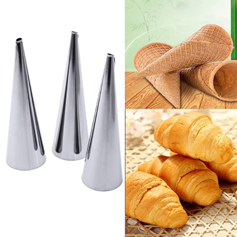 20Pcs Baking Cones Large Cream Cake Bread Horn Mould-L