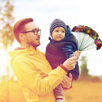 50Pcs Lawn Ornaments Fairy Garden Luminous Butterfly Decor Outdoor Yard