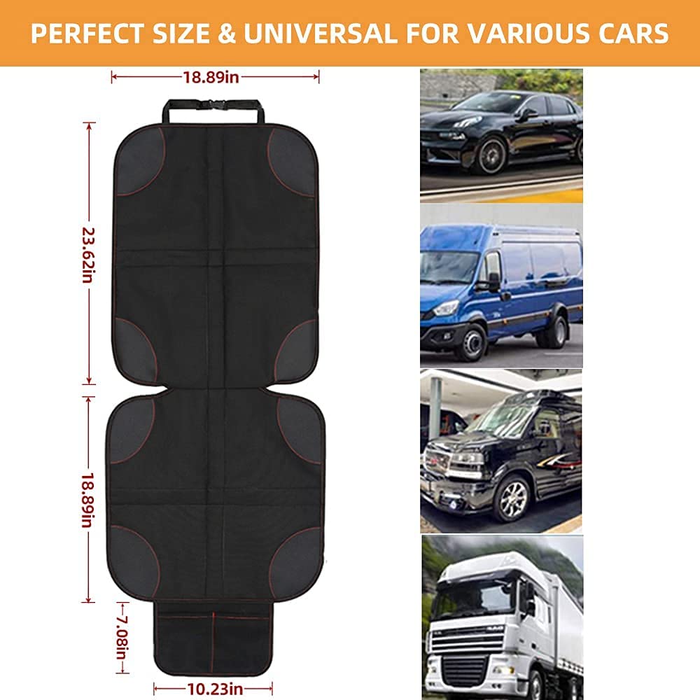 Car Seat Protector for Child Car Seat 2 Pack Waterproof Non Slip Seat Back Protector
