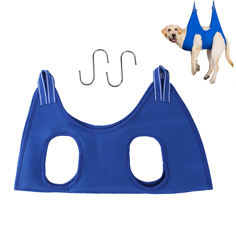 Hammock Helper Pet Dog Cat Grooming Restraint Bags for Bathing Trimming Nail-Blue