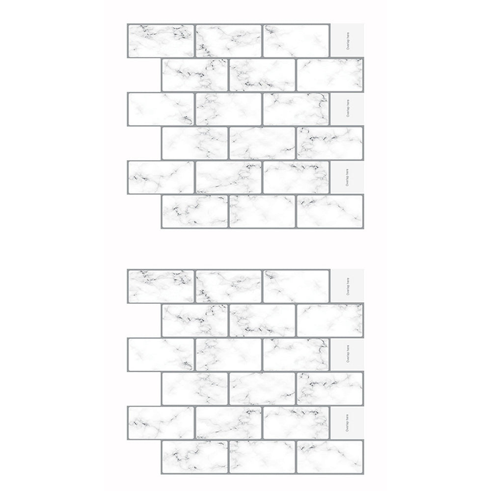 2pcs Kitchen Stick on Tile Stickers Bathroom 3D Mosaic Self Adhesive Wall Tiles -T80018