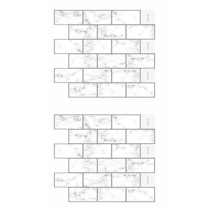 2pcs Kitchen Stick on Tile Stickers Bathroom 3D Mosaic Self Adhesive Wall Tiles -T80018