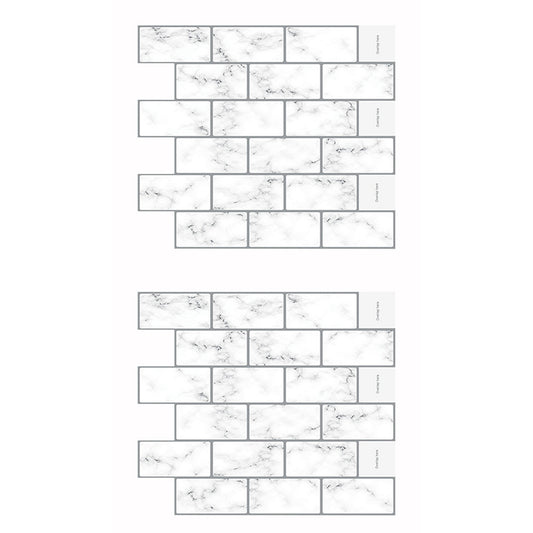 2pcs Kitchen Stick on Tile Stickers Bathroom 3D Mosaic Self Adhesive Wall Tiles -T80018