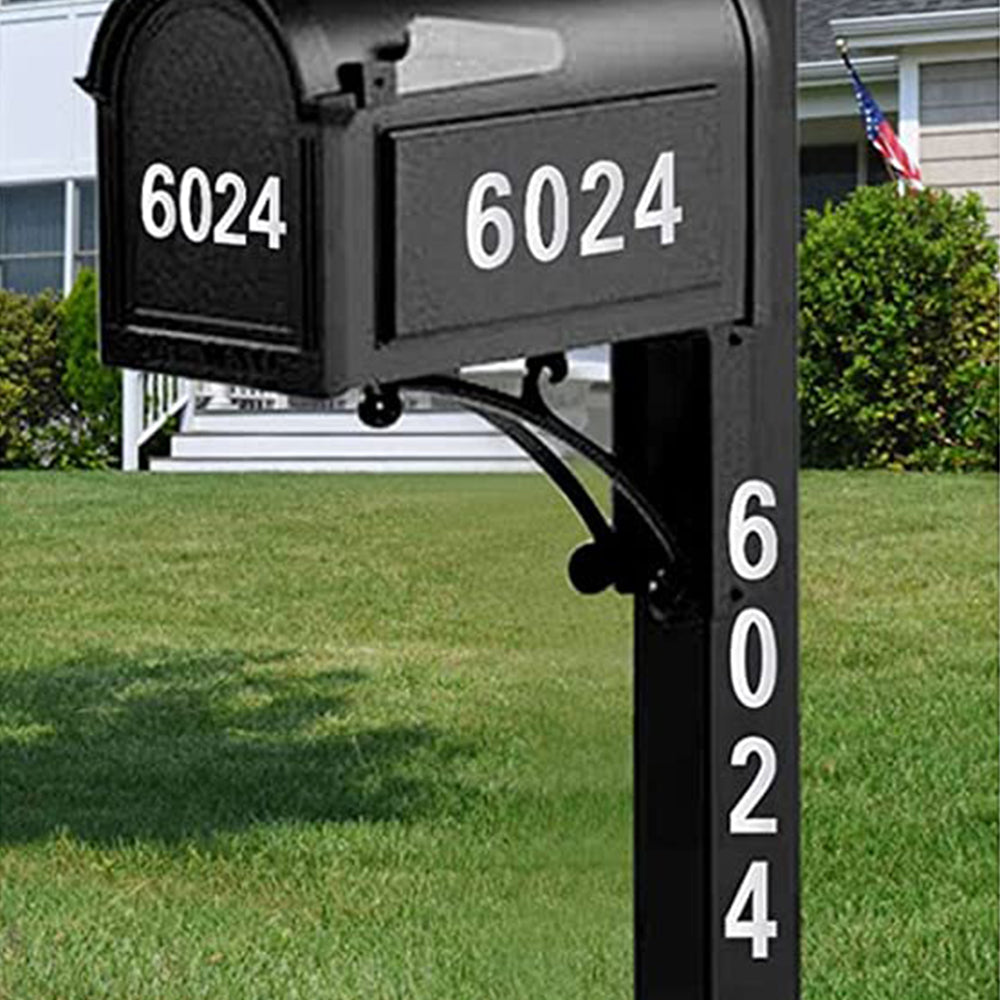 30Pcs Silver Reflective Mailbox Number Stickers