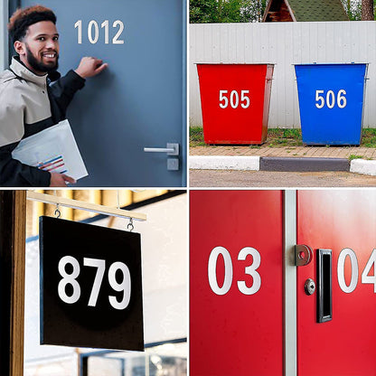 30Pcs Silver Reflective Mailbox Number Stickers