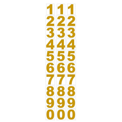 30Pcs Gold Reflective Mailbox Number Stickers