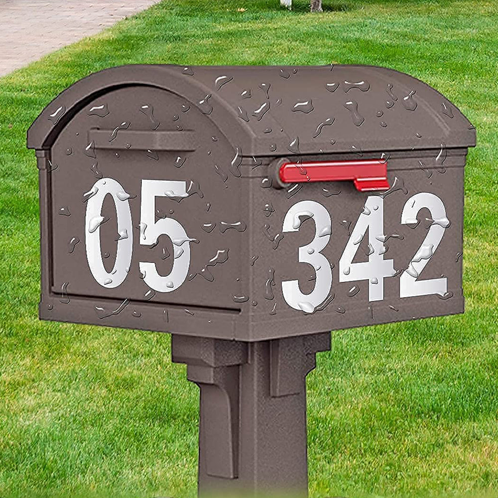 30Pcs Silver Reflective Mailbox Number Stickers
