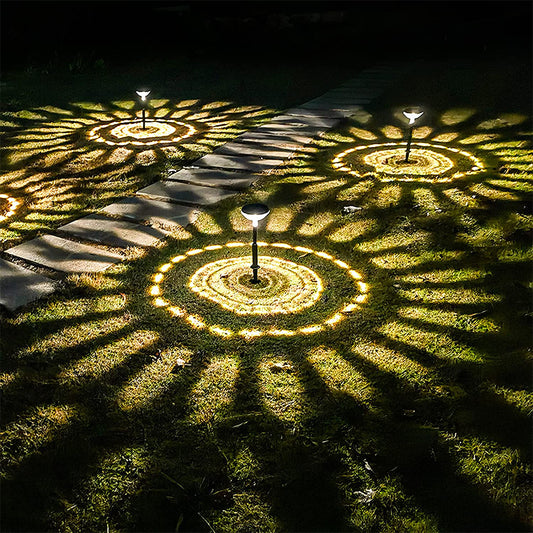 Solar Pathway Lights 4pcs Solar Powered Garden Lights Colorful Bright for Lawn Walkway Yard Decorative -Yellow