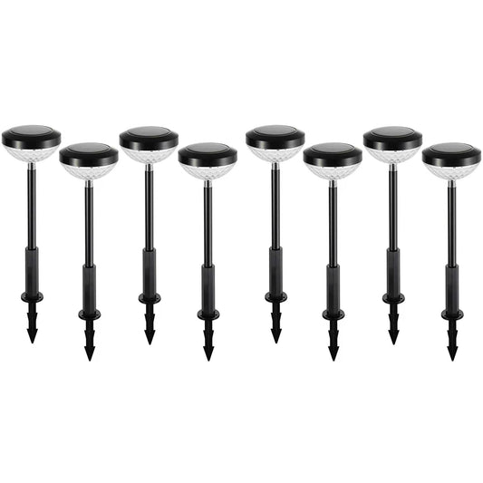 Solar Pathway Lights 8pcs Solar Powered Garden Lights Colorful Bright for Lawn Walkway Yard Decorative -Yellow