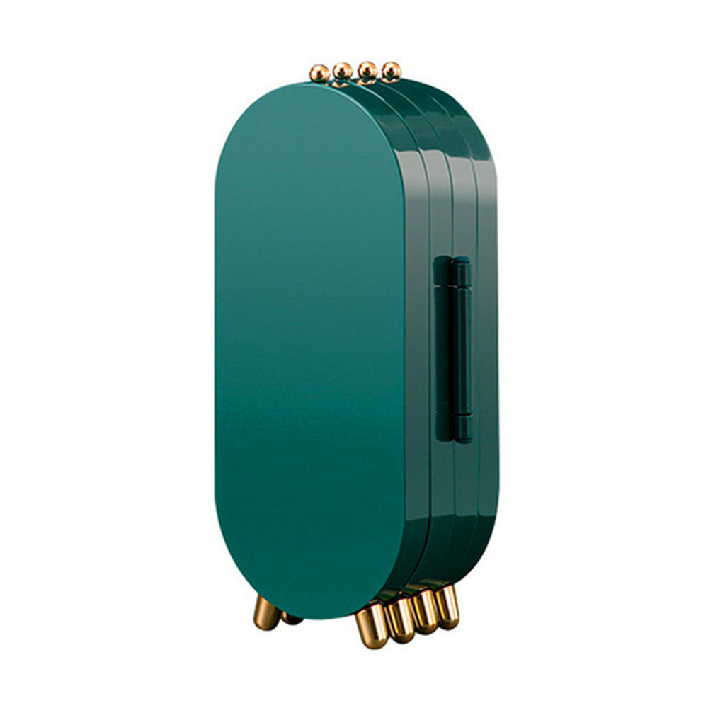 1X Jewellery Box Necklace Storage Organizer Display Earring Holder Stand Green