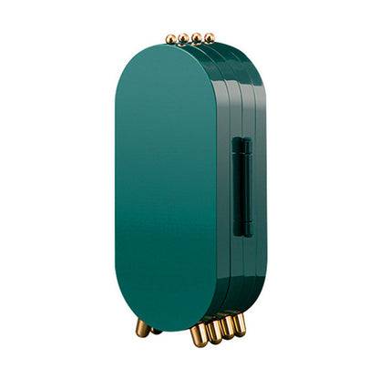 1X Jewellery Box Necklace Storage Organizer Display Earring Holder Stand Green