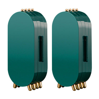 2X Jewellery Box Necklace Storage Organizer Display Earring Holder Stand Green