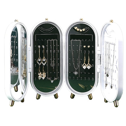 2X Jewellery Box Necklace Storage Organizer Display Earring Holder Stand White