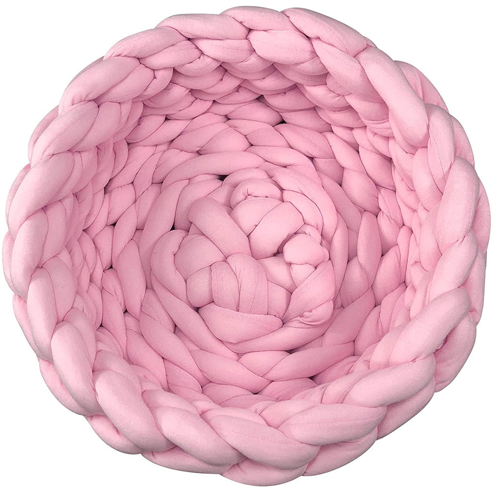 Cotton Knitted Pet Bed Basket Warm Soft Woven Cat Nest Cozy Cuddler for Dogs and Cats