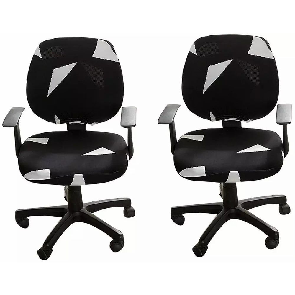 Chair Cover 2Pcs Stretchable Gaming Chair Cover Office Slipcover Rotating Chair Stretch Seat Covers Protector-Style 5