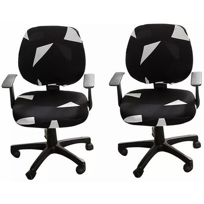 Chair Cover 2Pcs Stretchable Gaming Chair Cover Office Slipcover Rotating Chair Stretch Seat Covers Protector-Style 5