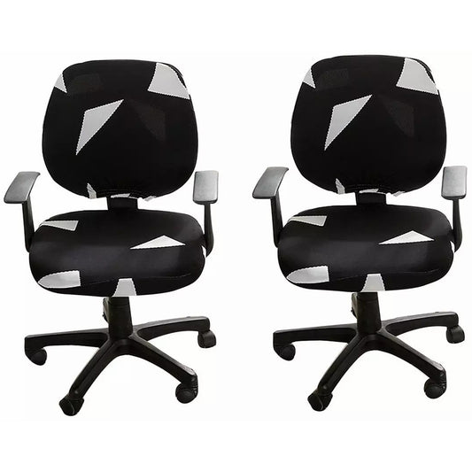 Chair Cover 2Pcs Stretchable Gaming Chair Cover Office Slipcover Rotating Chair Stretch Seat Covers Protector-Style 5
