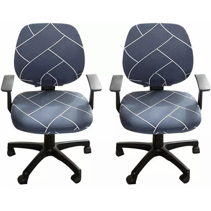 Chair Cover 2Pcs Stretchable Gaming Chair Cover Office Slipcover Rotating Chair Stretch Seat Covers Protector-Style 4