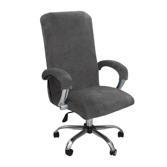 Chair Cover Gaming Chair Cover Stretch Velvet Gaming Seat Chair Protector with Armrest Covers -Gray