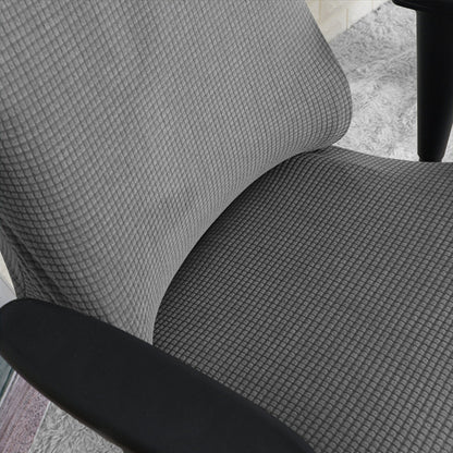 Chair Cover 2Sets Elastic Gaming Chair Cover Anti-dust Stretch Seat Chair Cover-Grey
