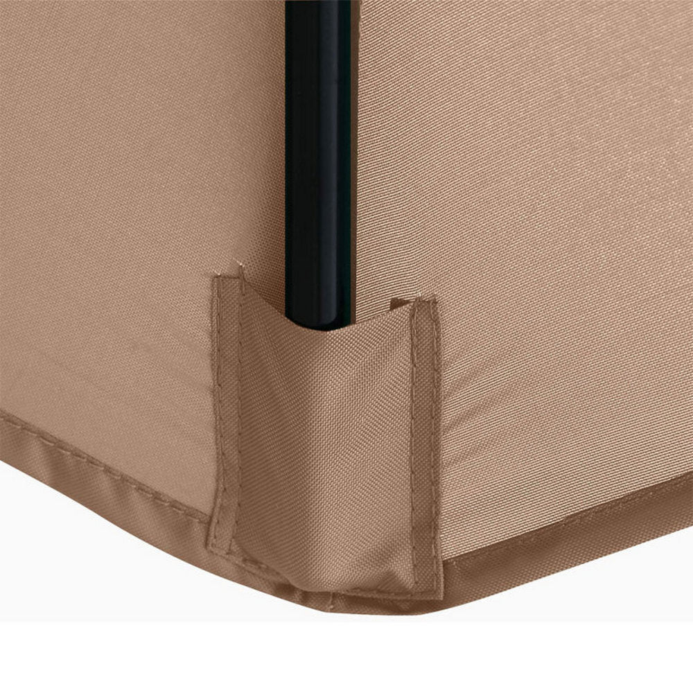 Patio Umbrella Replacement Outdoor Canopy Table Market Yard Umbrella Top Cover -Khaki
