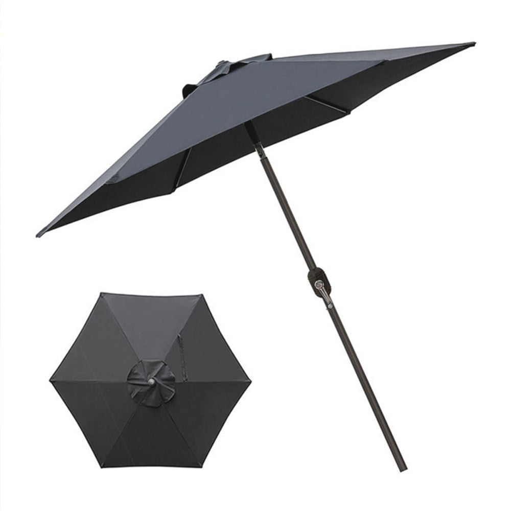 Patio Umbrella Replacement Outdoor Canopy Table Market Yard Umbrella Top Cover -Black