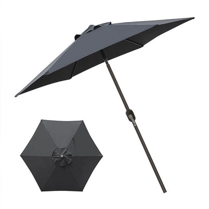 Patio Umbrella Replacement Outdoor Canopy Table Market Yard Umbrella Top Cover -Black