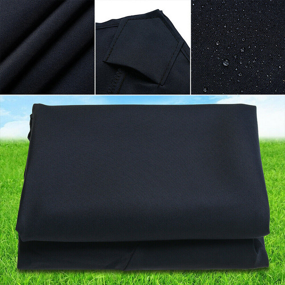 Patio Umbrella Replacement Outdoor Canopy Table Market Yard Umbrella Top Cover -Black