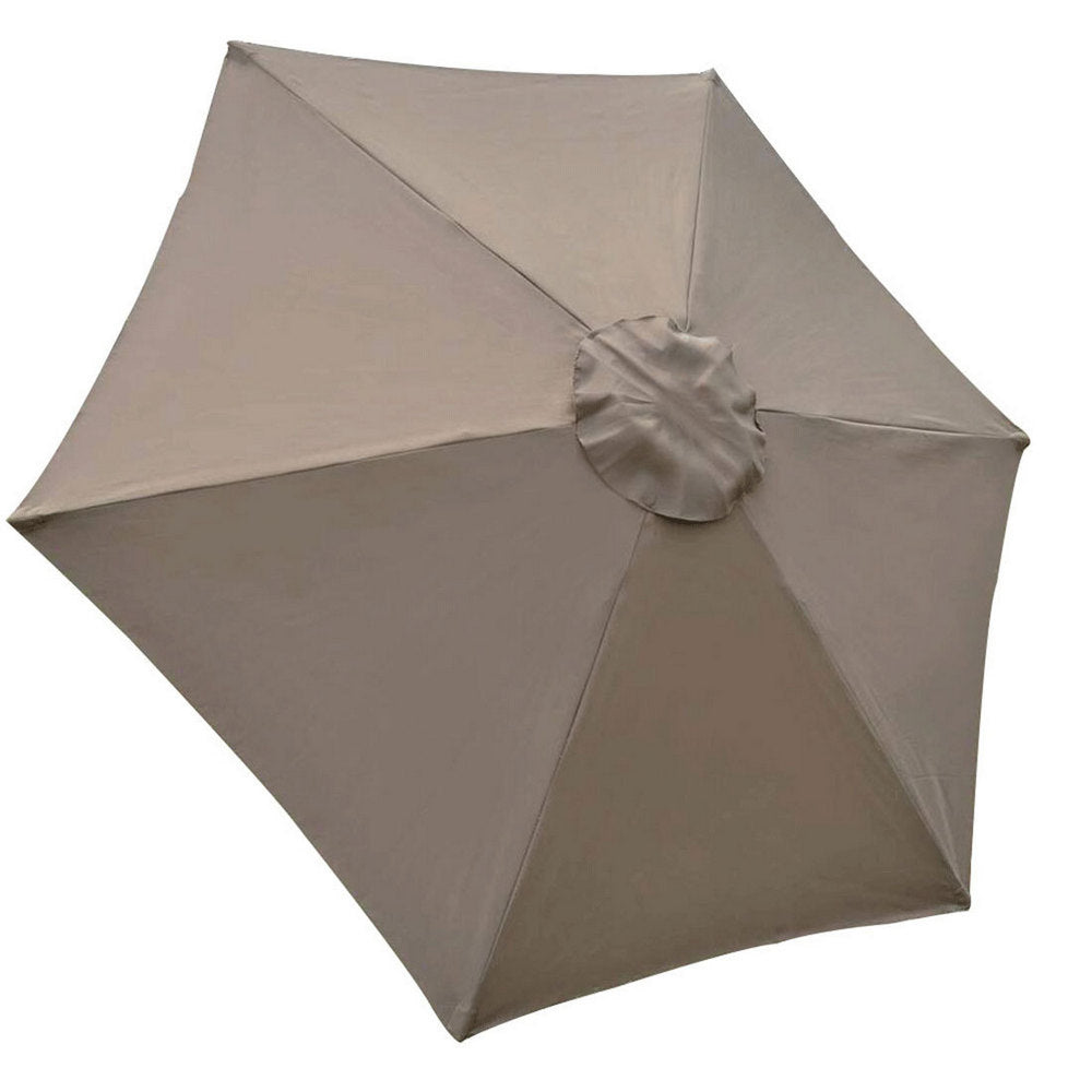 Patio Umbrella Replacement Outdoor Canopy Table Market Yard Umbrella Top Cover -Khaki