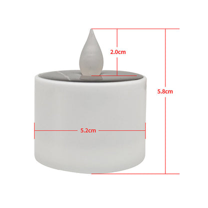 6Pcs Solar Powered LED Flickering Flameless Candle Tea Light Energy Saving Lamp Lantern