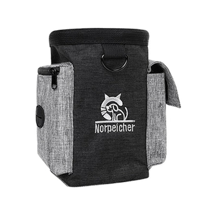 Dog Treats Pouch Pet Training Bag Pouches Dog Treat Carrier Holder with Waist Belt Black