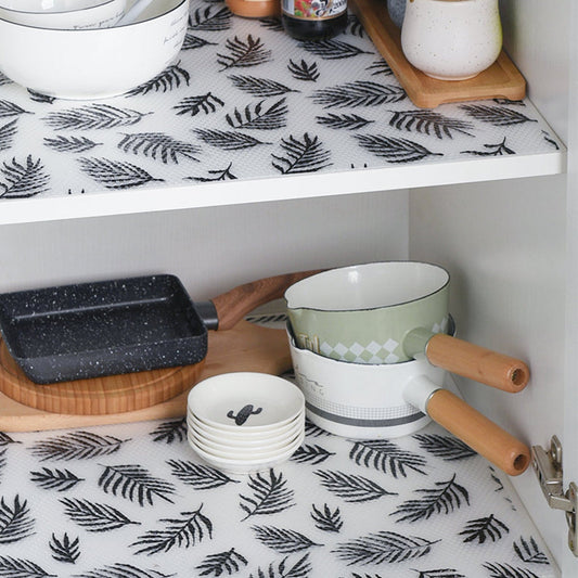 2 Rolls Kitchen Cabinets Shelf Liner Leaves and Dots
