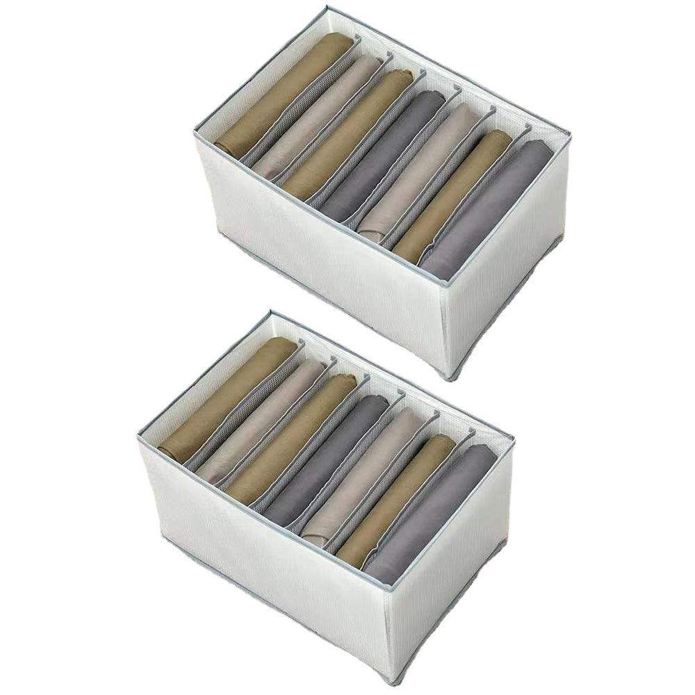 2Pcs Wardrobe Clothes Organizer Seven Grids Large Size