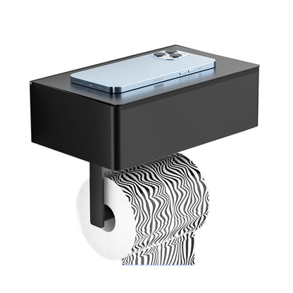 Toilet Paper Holder With Shelf Flushable Wipes Dispenser Fits For Bathroom Wipe Storage-Style 2