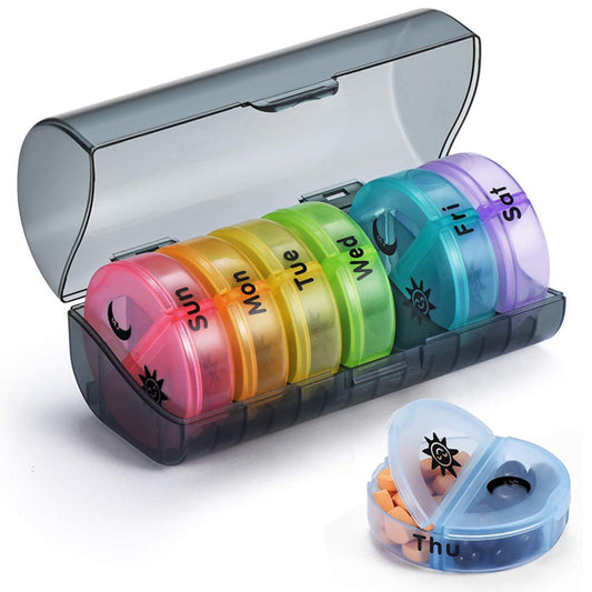 Weekly AM PM 7 Days Pill Box for Travel