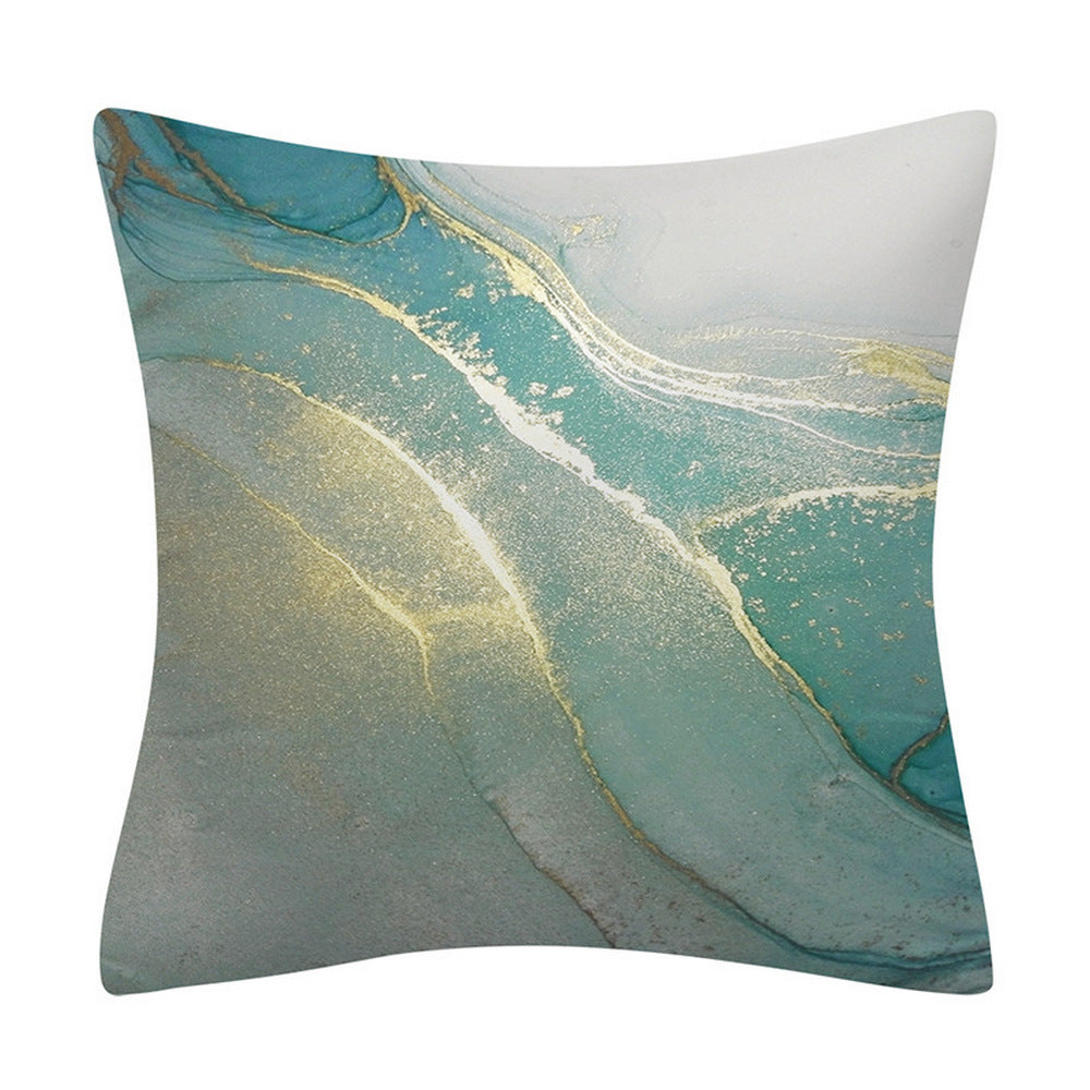 Marble Turquoise Marble Texture Gold Silver Luxury Throw Pillow Covers-Style 4