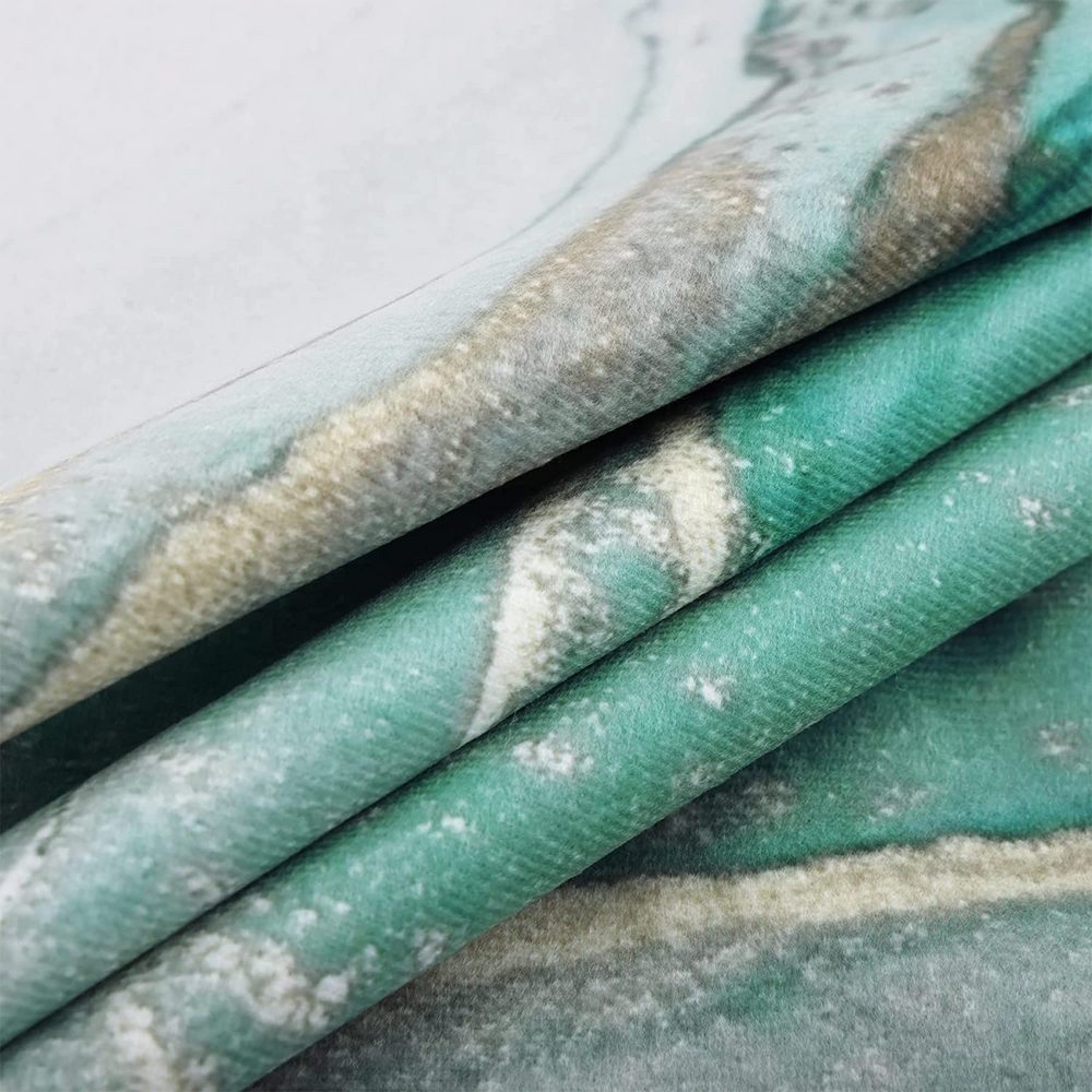4 Pcs Set Marble Texture Turquoise and Gold Silver Pillow Covers