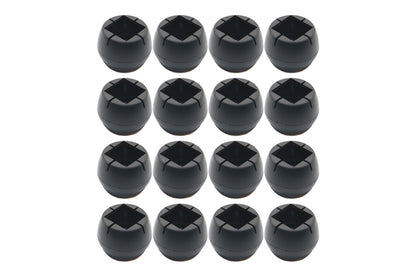 16pcs Chair Leg Floor Protectors Soft Silicone Round  Covers with Glide Pads-Round