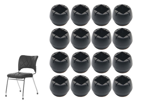 16pcs Chair Leg Floor Protectors Soft Silicone Round  Covers with Glide Pads-Round