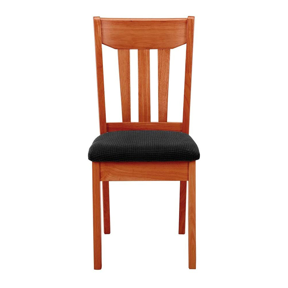 Chair Cover 2-Pack Stretch Chair Seat Covers for Dining Chairs -Black