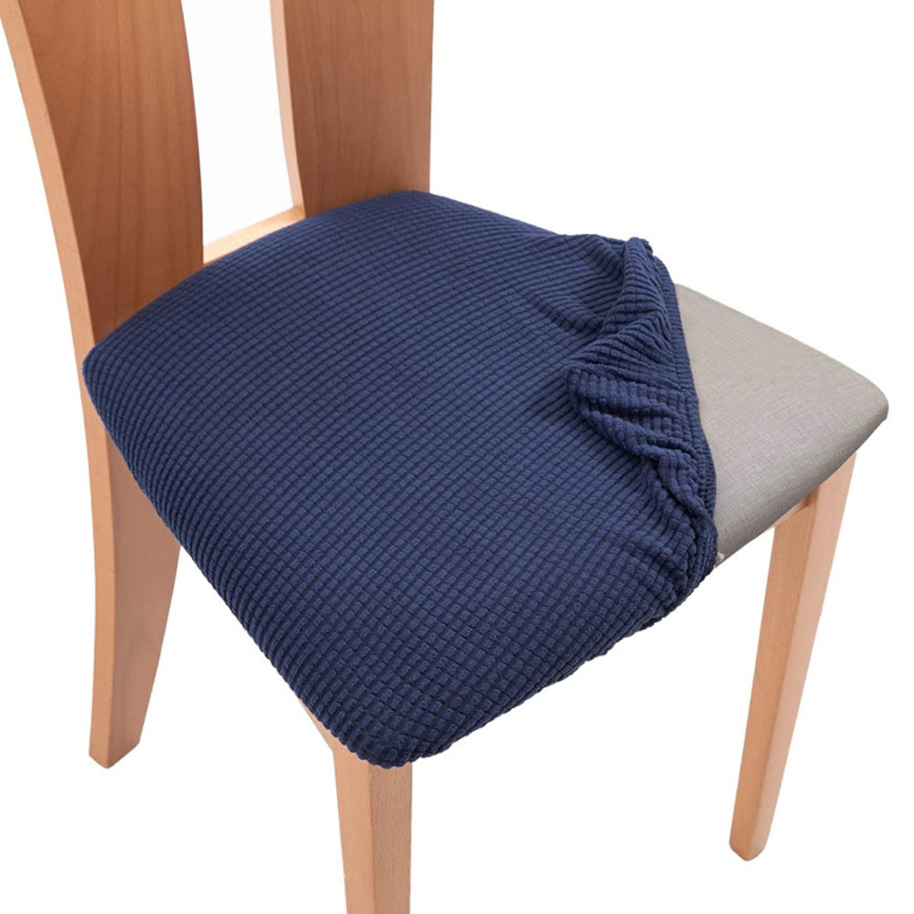 Chair Cover 4-Pack Stretch Chair Seat Covers for Dining Chairs -Navy