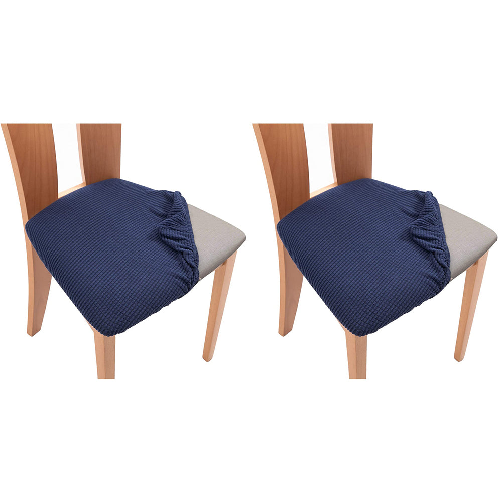 Chair Cover 2-Pack Stretch Chair Seat Covers for Dining Chairs -Navy