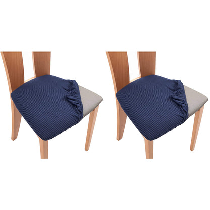 Chair Cover 2-Pack Stretch Chair Seat Covers for Dining Chairs -Navy