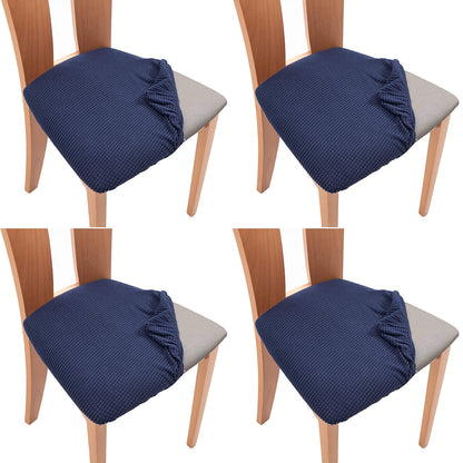 Chair Cover 4-Pack Stretch Chair Seat Covers for Dining Chairs -Navy
